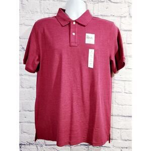 Sonoma Burgundy Supersoft Pique Polo Medium Lightweight New With Tags Soft
